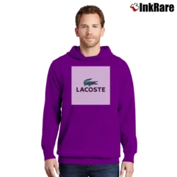 Men’s Lacoste Classic Logo Graphic Pullover Hoodie in purple | Cozy, Durable, Modern Fit