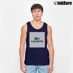Men’s Lacoste Classic Logo Graphic Tank Top in navy | Breathable, Active-Friendly Design