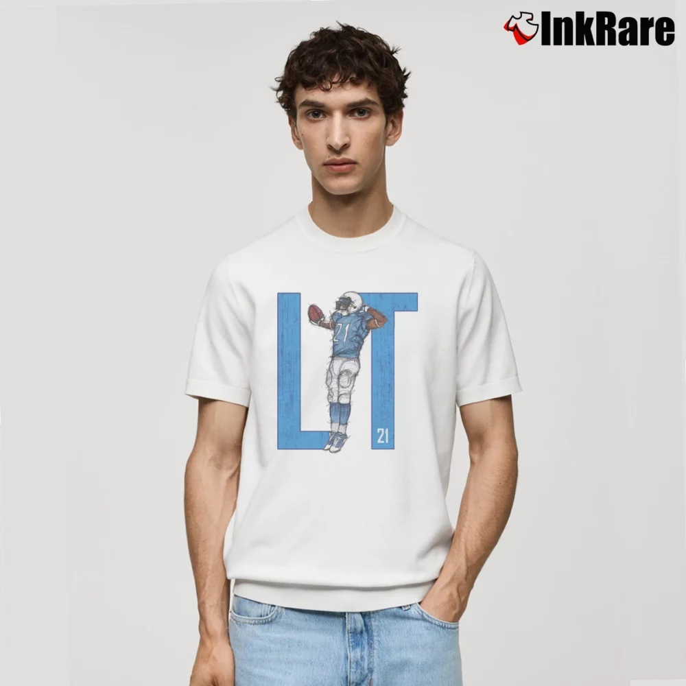 Men’s Ladainian Tomlinson Sketch Football Classic T-Shirt in white | Soft, Breathable Everyday Wear