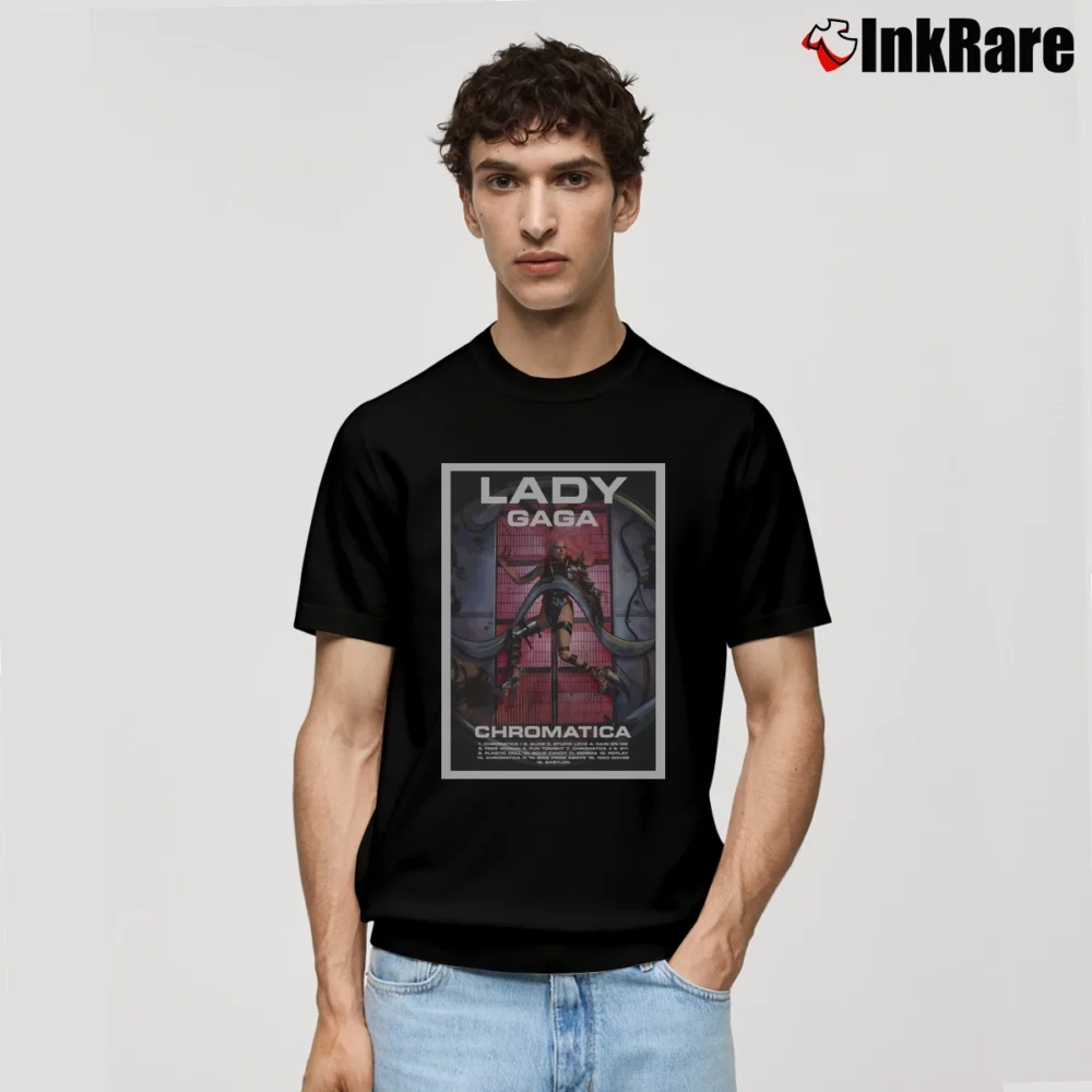 Men’s Lady Gaga Chromatica Classic T-Shirt in black | Soft, Breathable Everyday Wear