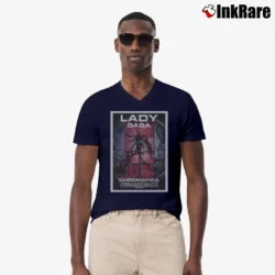 Men’s Lady Gaga Chromatica V-Neck Tee in navy | Sharp, Breathable, Everyday Staple