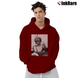 Men’s Lady Gaga Finger Bird Pokerface Pullover Hoodie in maroon | Cozy, Durable, Modern Fit