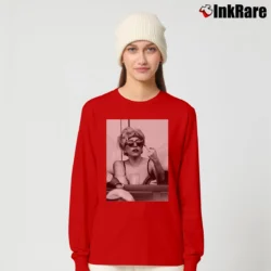 Women’s Lady Gaga Finger Bird Pokerface Long-Sleeve Top in red | Sleek, Versatile, All-Season