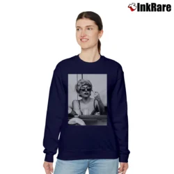 Women’s Lady Gaga Finger Bird Pokerface Relaxed Sweatshirt in navy | Soft, Laid-Back Vibe