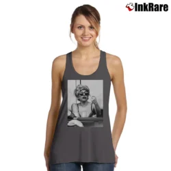 Women’s Lady Gaga Finger Bird Pokerface Tank Top in charcoal | Lightweight, Movement-Friendly
