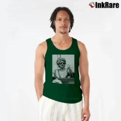 Men’s Lady Gaga Finger Bird Pokerface Tank Top in forest green | Breathable, Active-Friendly Design