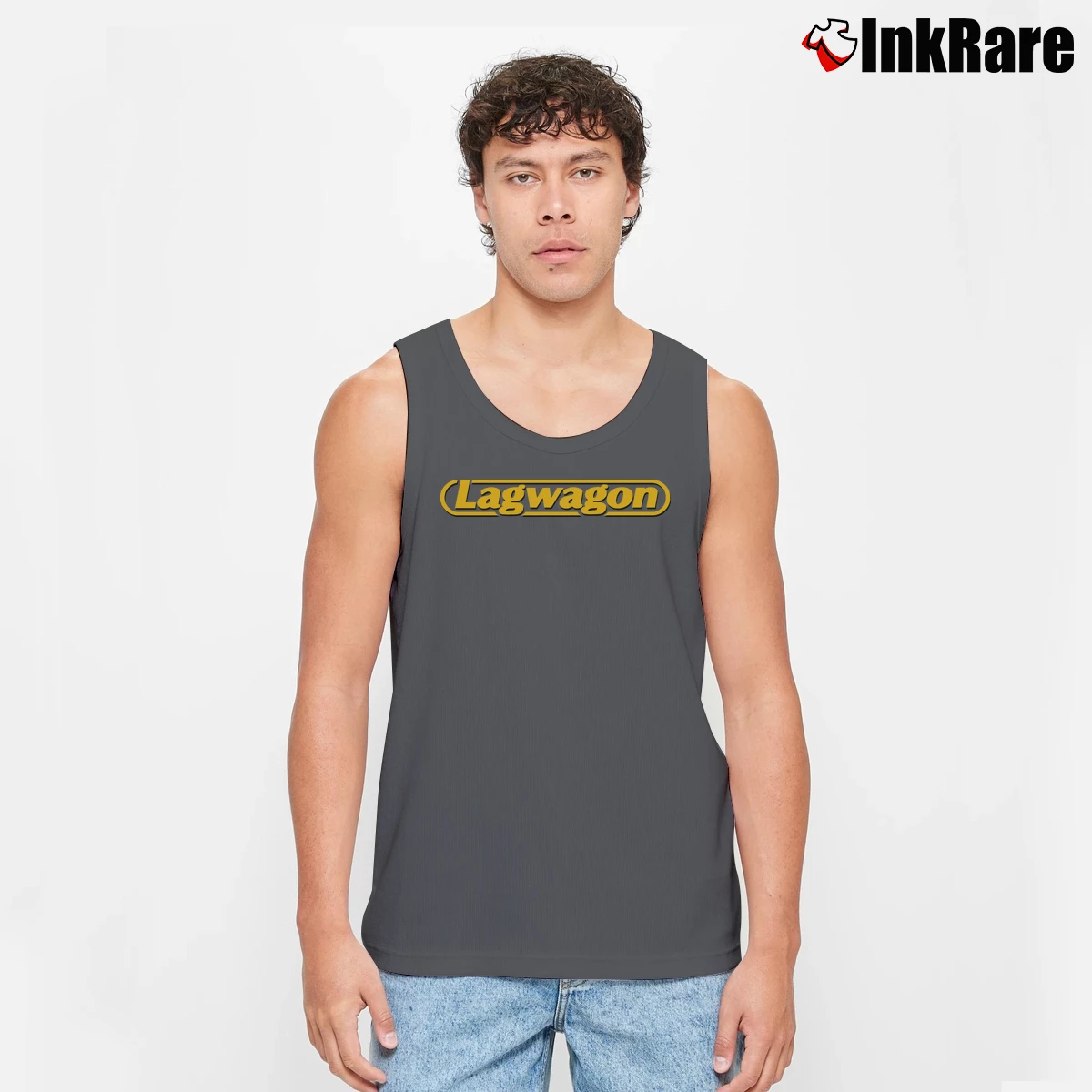 Men’s Lagwagon Logo Athletic Tank Top in charcoal | Breathable, Active-Friendly Design