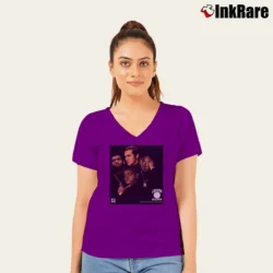 Women’s Lakers Deathrow Style V-Neck Tee in purple | Chic Neckline, Soft Texture
