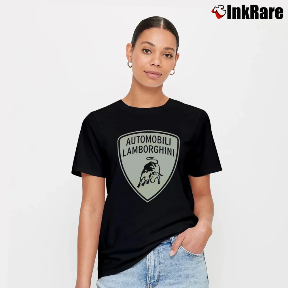 Women’s Lamborghini Kids Automobili Graphic Signature T-Shirt in black | Soft, Flattering Fit