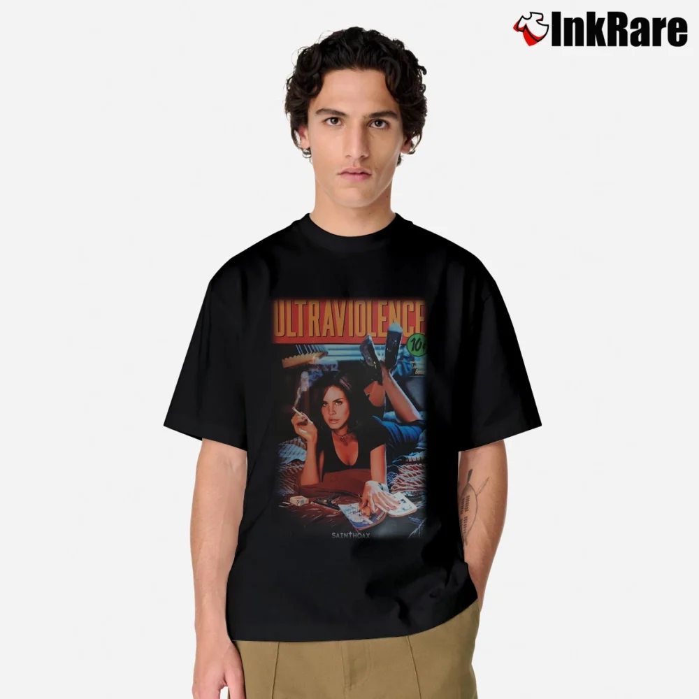 Men’s Lana Del Rey Pulp Fiction Classic T-Shirt in black | Soft, Breathable Everyday Wear