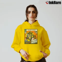 Women’s lando norris mclaren f1 comics for Formula 1 Fans Cozy Hoodie in yellow | Warm, Structured, Stylish