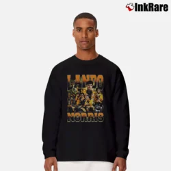Men’s lando norris retro bootleg for F1 and Vintage Racing Fans Long-Sleeve Shirt in black | Sleek, Lightweight, Year-Round Wear