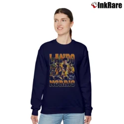 Women’s lando norris retro bootleg for F1 and Vintage Racing Fans Relaxed Sweatshirt in navy | Soft, Laid-Back Vibe