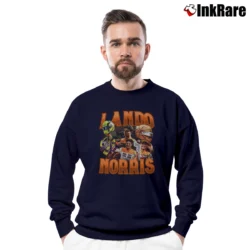 Men’s Lando Norris Vintage Crewneck Sweatshirt in navy | Cozy Fabric, Clean Style
