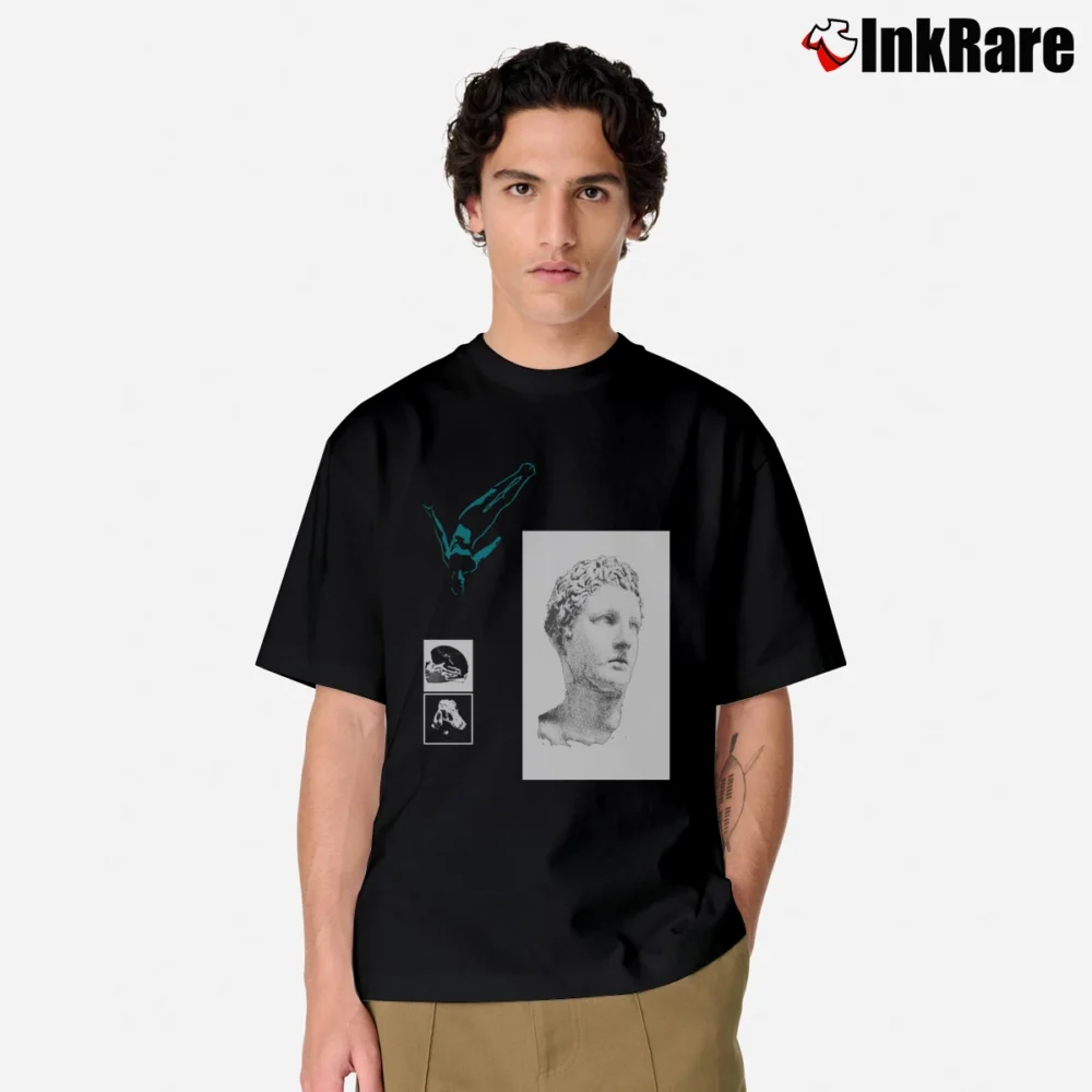 Men’s Lanvin Statue Print Classic T-Shirt in black | Soft, Breathable Everyday Wear