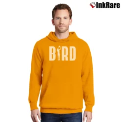 Men’s larry bird basketball legend for NBA and Celtics Fans Pullover Hoodie in orange | Cozy, Durable, Modern Fit