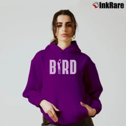 Women’s larry bird basketball legend for NBA and Celtics Fans Cozy Hoodie in purple | Warm, Structured, Stylish