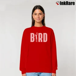 Women’s larry bird basketball legend for NBA and Celtics Fans Relaxed Sweatshirt in red | Soft, Laid-Back Vibe