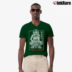 Men’s Larry Bird Converse NBA Cartoon V-Neck Tee in forest green | Sharp, Breathable, Everyday Staple