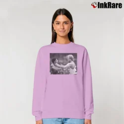 Women’s Larry Bird Dr J Celtics Sixers Relaxed Sweatshirt in light pink | Soft, Laid-Back Vibe