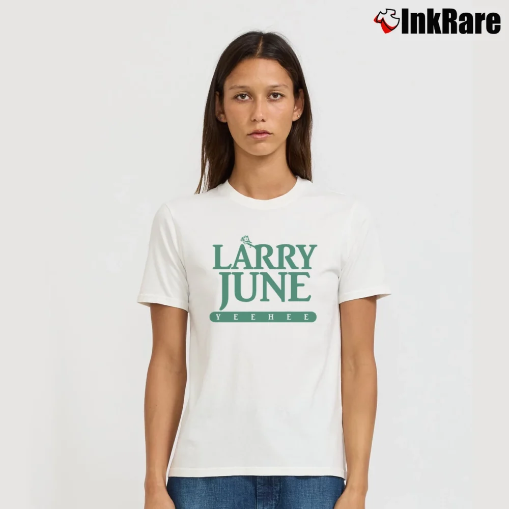 Women’s Larry June Yeehee Signature T-Shirt in white | Soft, Flattering Fit