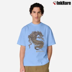 Men’s Las Vegas Imperial Palace Gold Dragon Glitter Classic T-Shirt in light blue | Soft, Breathable Everyday Wear