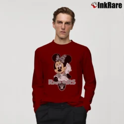 Men’s Las Vegas Raiders Football Mimi Mouse Disney Long-Sleeve Shirt in maroon | Sleek, Lightweight, Year-Round Wear