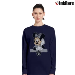 Women’s Las Vegas Raiders Football Mimi Mouse Disney Long-Sleeve Top in navy | Sleek, Versatile, All-Season
