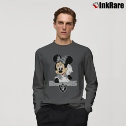 Men’s Las Vegas Raiders Football Team Mickey Mouse Disney Long-Sleeve Shirt in charcoal | Sleek, Lightweight, Year-Round Wear