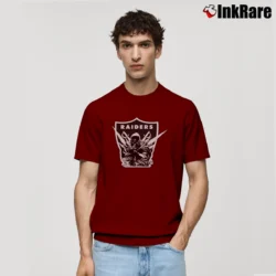 Men’s Las Vegas Raiders NFL Deadpool Marvel Crossover Classic T-Shirt in maroon | Soft, Breathable Everyday Wear