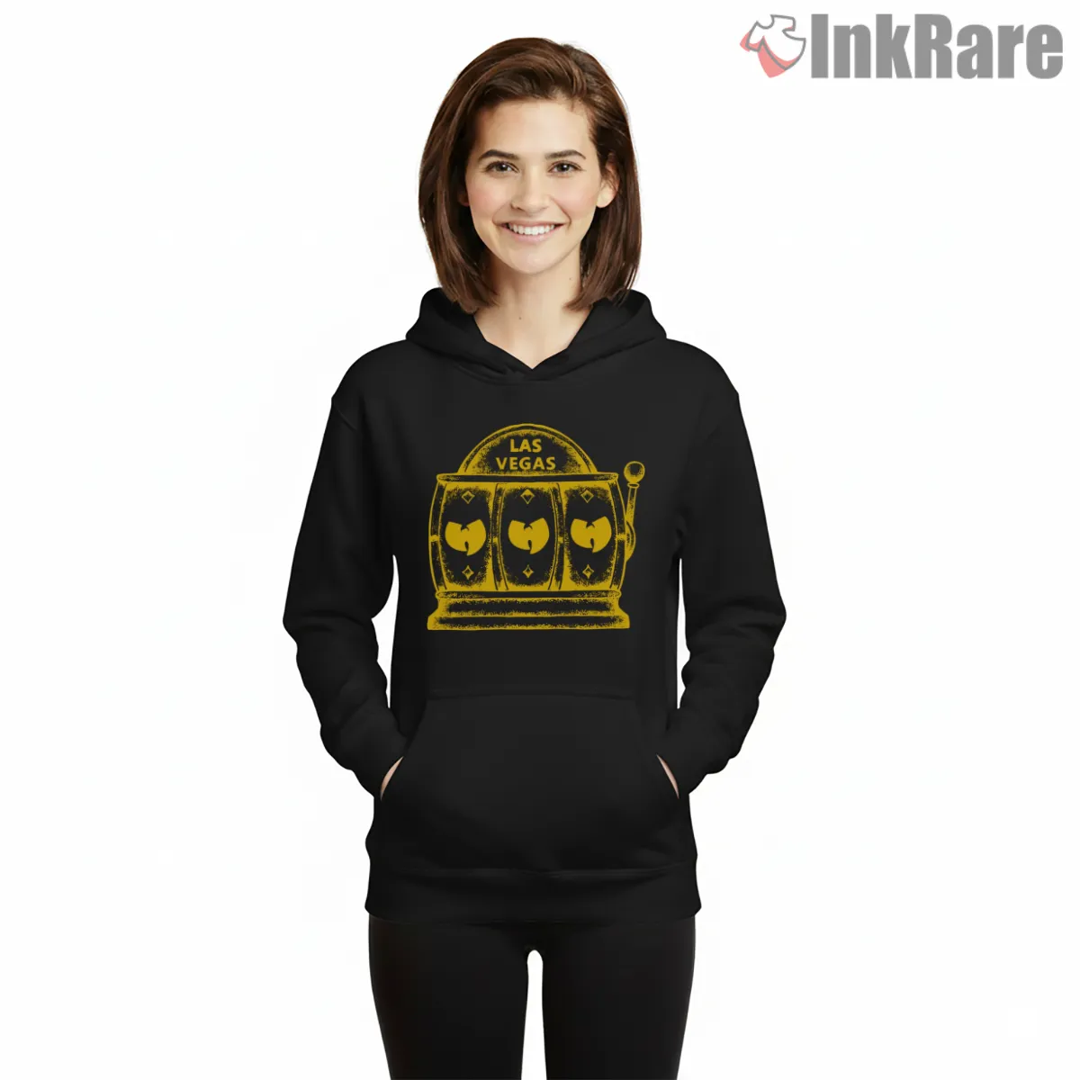 Las Vegas Slot Machine Wu Tang Logo Hoodie Black Las Vegas Slot Machine Wu Tang Logo Shirt on black hoodie for women graphic tee