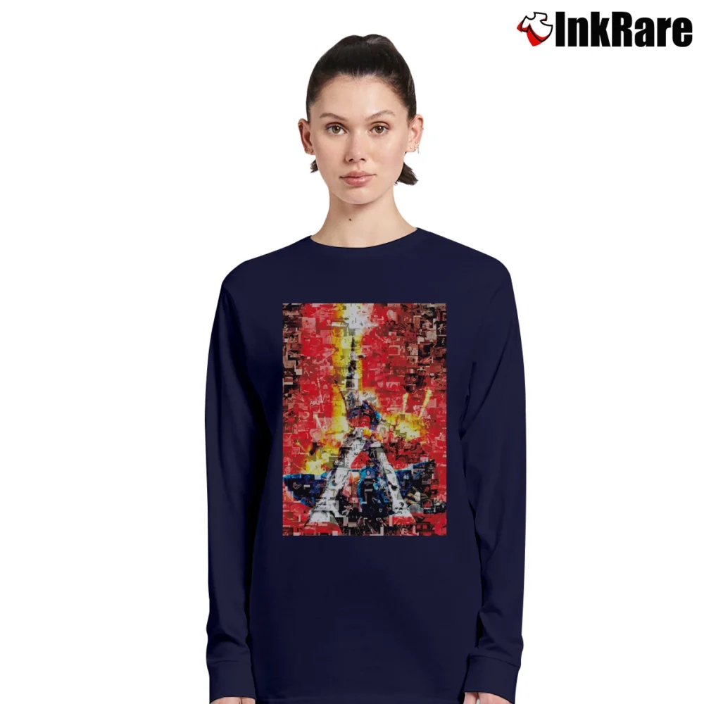 Women’s Last Shooting Rx78 Mobile Suit Gundam Long-Sleeve Top in navy | Sleek, Versatile, All-Season