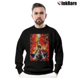 Men’s Last Shooting Rx78 Mobile Suit Gundam Crewneck Sweatshirt in black | Cozy Fabric, Clean Style