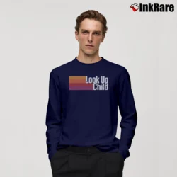 Men’s Lauren Daigle Look Up Child Striped Long-Sleeve Shirt in navy | Sleek, Lightweight, Year-Round Wear