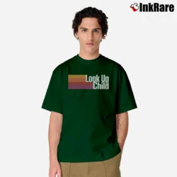 Men’s Lauren Daigle Look Up Child Striped Classic T-Shirt in forest green | Soft, Breathable Everyday Wear