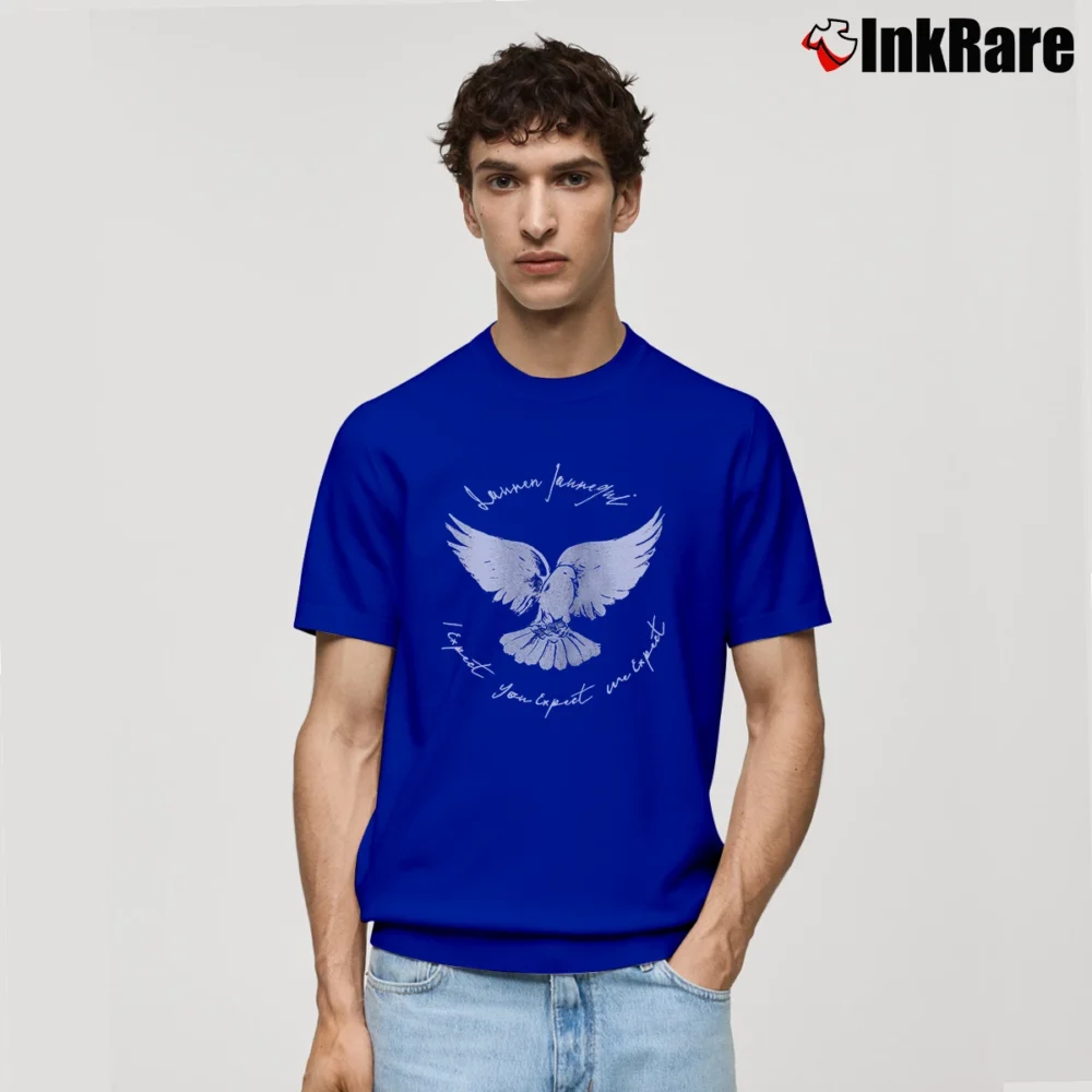 Men’s Lauren Jauregui Expectations Dove Art Classic T-Shirt in royal blue | Soft, Breathable Everyday Wear