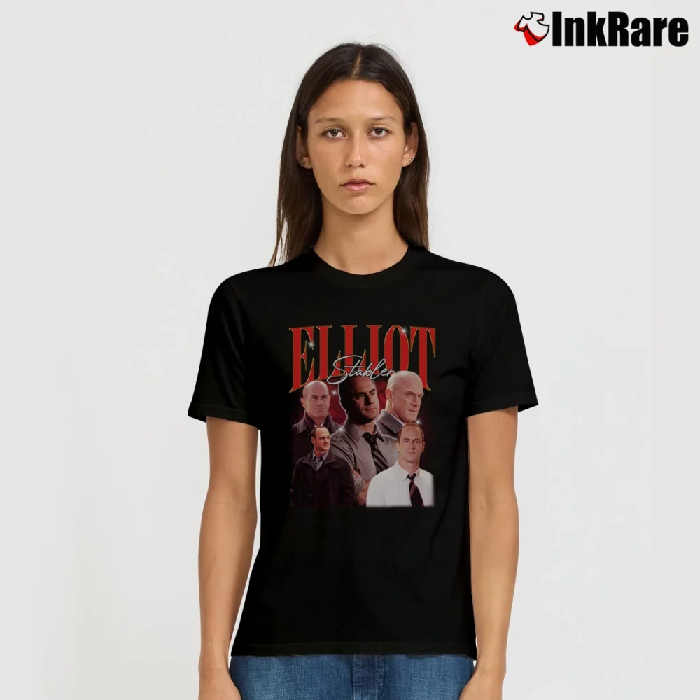Women’s Law And Order Elliot Stabler Signature T-Shirt in black | Soft, Flattering Fit