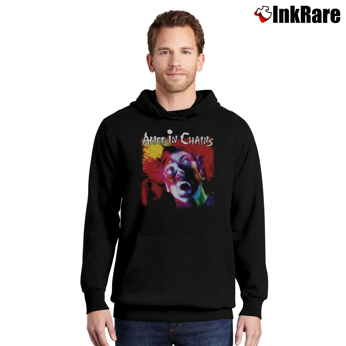 Men’s Layne Staley Facelift Pullover Hoodie in black | Cozy, Durable, Modern Fit