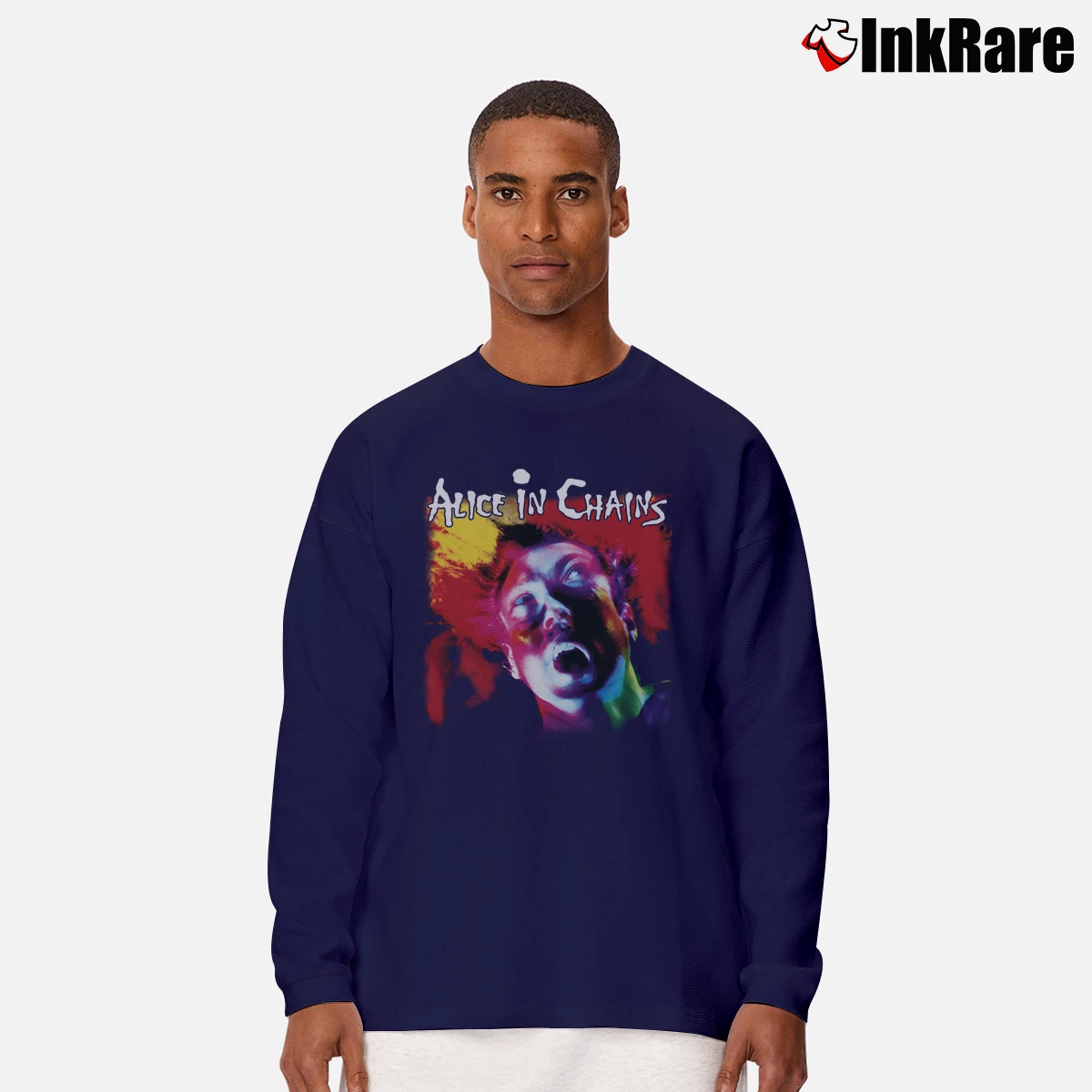 Men’s Layne Staley Facelift Long-Sleeve Shirt in navy | Sleek, Lightweight, Year-Round Wear