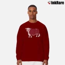 Men’s Lazy J Ranch Wear Hereford Logo Long-Sleeve Shirt in maroon | Sleek, Lightweight, Year-Round Wear