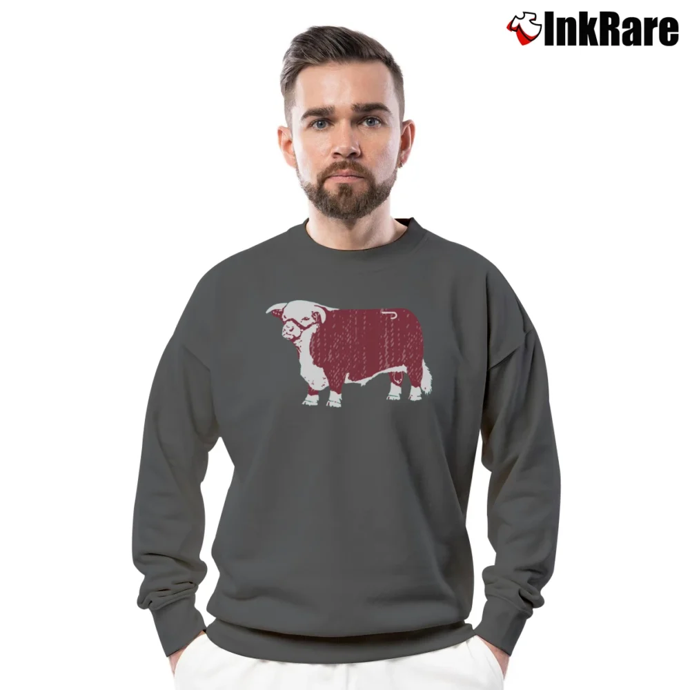 Men’s Lazy J Ranch Wear Hereford Logo Crewneck Sweatshirt in charcoal | Cozy Fabric, Clean Style