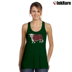 Women’s Lazy J Ranch Wear Hereford Logo Tank Top in forest green | Lightweight, Movement-Friendly