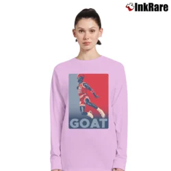 Women’s lebron james goat nba legend basketball king fan Long-Sleeve Top in light pink | Sleek, Versatile, All-Season