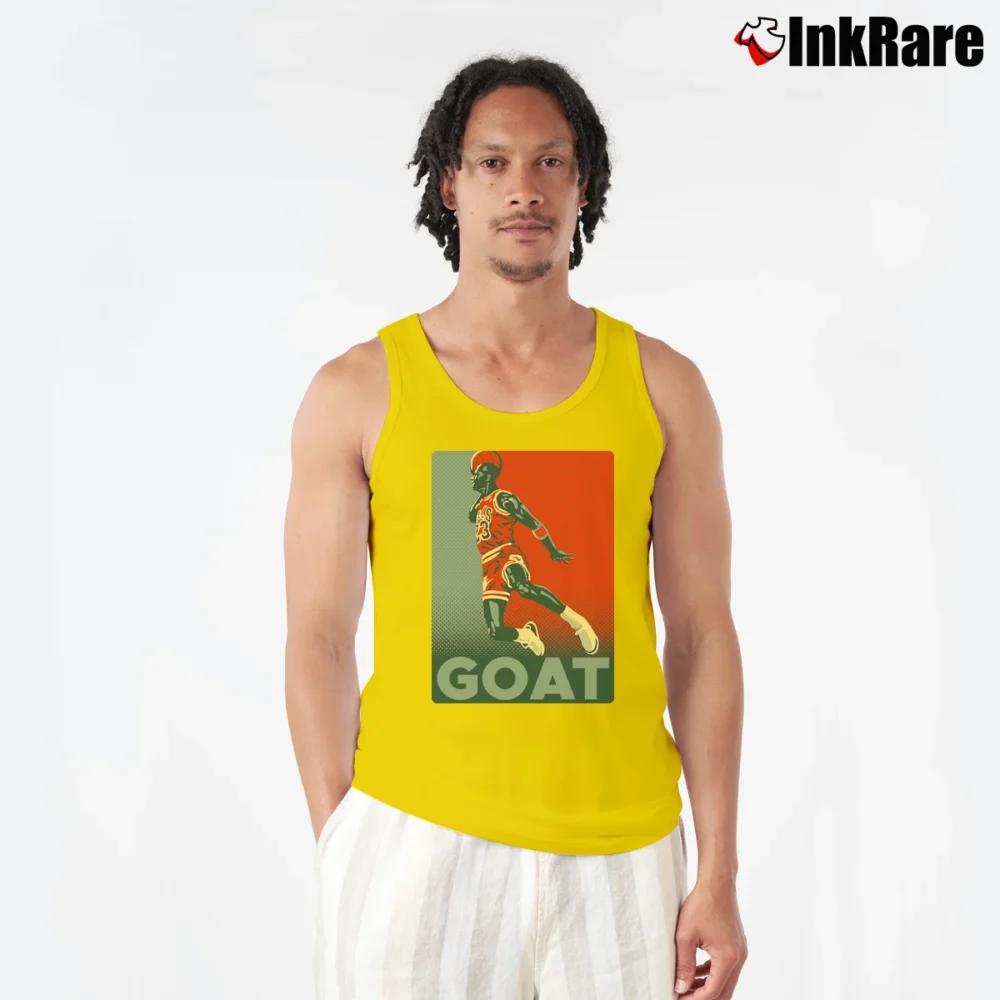 Men’s lebron james goat nba legend basketball king fan Tank Top in yellow | Breathable, Active-Friendly Design