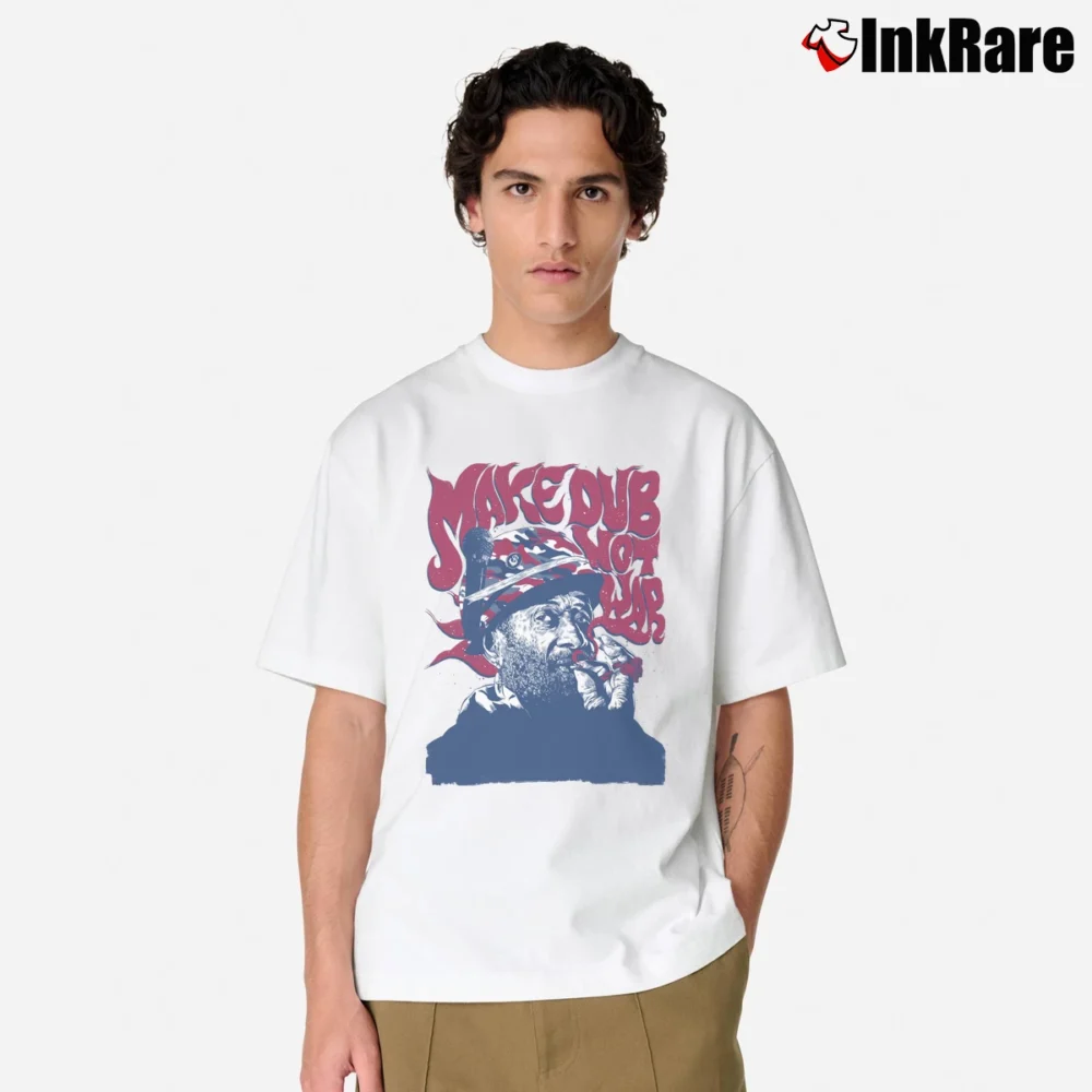 Men’s Lee Scratch Perry Make Dub Tribute Classic T-Shirt in white | Soft, Breathable Everyday Wear