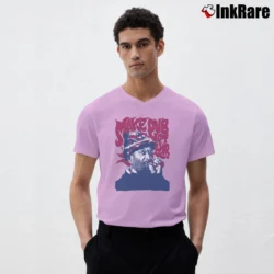 Men’s Lee Scratch Perry Make Dub Tribute V-Neck Tee in light pink | Sharp, Breathable, Everyday Staple