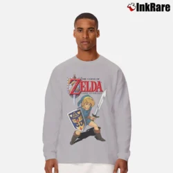Men’s Legend Of Zelda Green Graphic Long-Sleeve Shirt in sport grey | Sleek, Lightweight, Year-Round Wear
