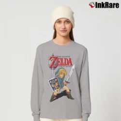 Women’s Legend Of Zelda Green Graphic Long-Sleeve Top in sport grey | Sleek, Versatile, All-Season