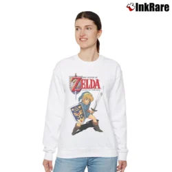 Women’s Legend Of Zelda Green Graphic Relaxed Sweatshirt in white | Soft, Laid-Back Vibe