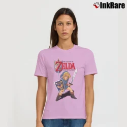 Women’s Legend Of Zelda Green Graphic Signature T-Shirt in light pink | Soft, Flattering Fit